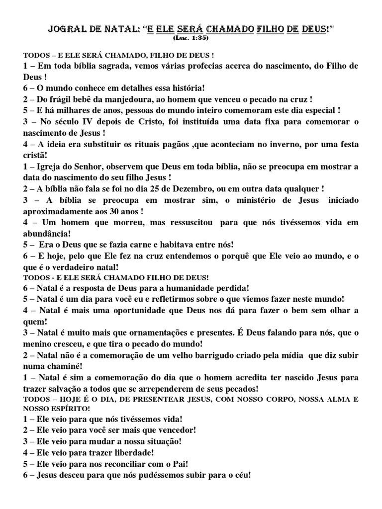 Jogral de Natal | PDF | Nascimento de Jesus | Natal