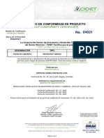 Certificado de Postes