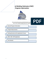 Certified Welding Fabricator (CWF) Program Information