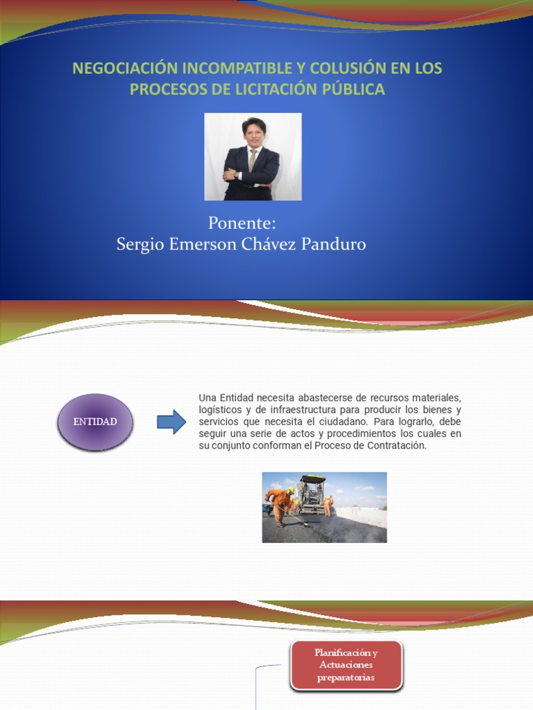 Negociación Incompatible y Colusión en Los Procesos de Licitación ...