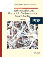 Experimentation and The Lyric in Contemporary French Poetry: Jeff Barda