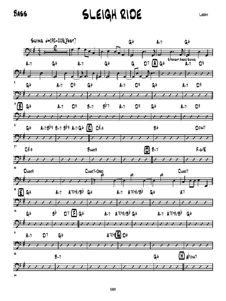 Sleigh Ride - Bass | PDF