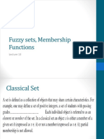 Lecture 13. Fuzzy Membership
