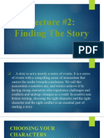 CREATIVE NON FICTION (Lecture 2) - Finding The Story