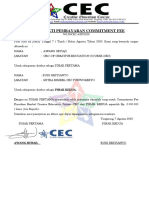 SURAT BUKTI Commitment Fee CEC Purwokerto