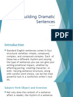 CREATIVE NON FICTION (Lecture # 8) - Building Dramatic Sentences