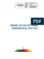 Manual de Uso Software Generador de CSR y Key