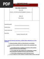 Sta301 Final Quizz by Sarfraz