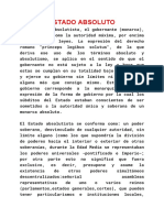 Estado Absoluto y Estado de Derecho