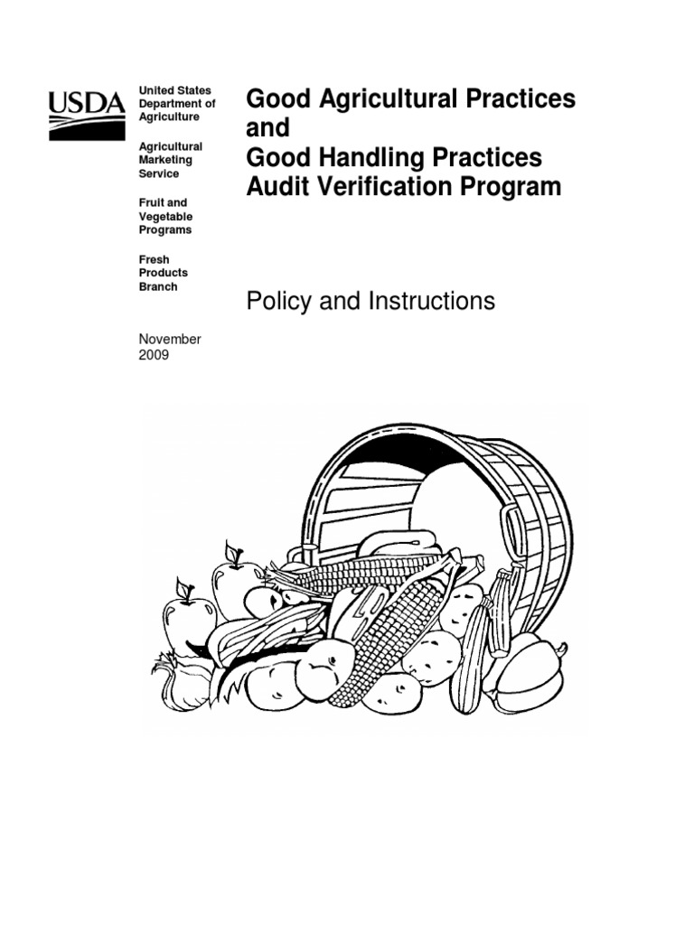 Audit Instructions and Guidelines for the USDA GAP & GHP Audit Verification Program PDF