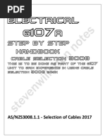 Electrical Tutoring CABLE SELECTION