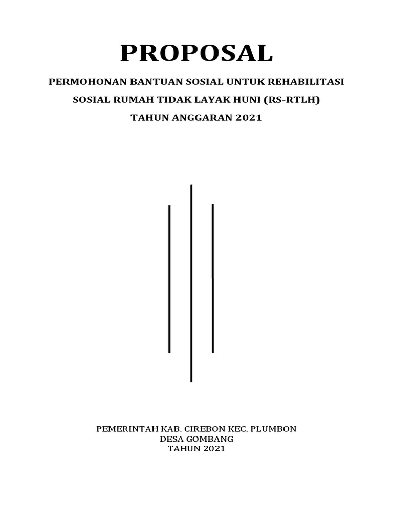 Proposal Bantuan RTLH Desa Gombang | PDF