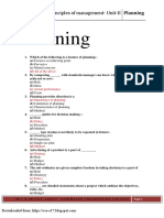 Planning: Principles of management-Unit-II Planning