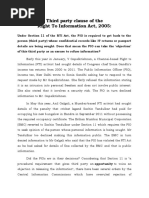 Third Party Clause of The RTI Act