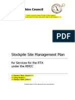 Stockpile Site Management Plan: Generic Shire Council