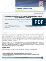 Revista Academia y Virtualidad: A Mathematical Reasoning of Visual Handicapped People Based On Van Hiele's Model