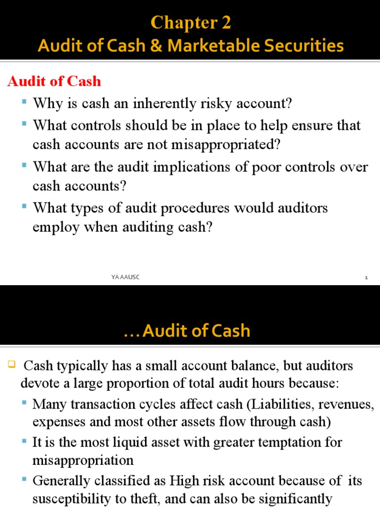 Cash Audit and Control Measures | PDF | Internal Control | Audit