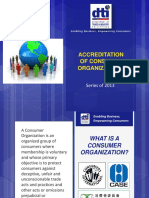 G.3 Accreditation of Consumer Organizations