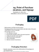 Lecture 12 - Packaging, Point of Purchase Communications, and