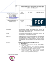 Spo Pengoperasian Pesawat Usg Toshiba Xario General 4D