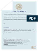 Simulation Modelling and Analysis of A Realistic Radio Channel Model For V2V Communications