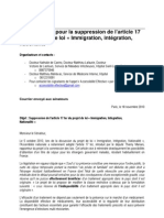 #France #Discrimination Appel Des Médecins Pour La Suppression de L'article 17ter Du Projet de Loi Immigration, Intégration, Nationalité