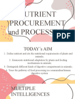 Nutrient Procurement and Processing