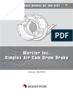 Meritor Inc. Simplex Air Cam Drum Brake: Maintenance Manual No. Mm-0267