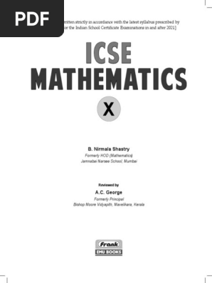 Icse Mathematics 10 Final For Printing 06 09 19 Pdf Value Added Tax Circle