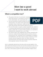 Is competition law a good choice if I want to work abroad