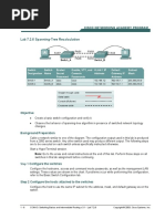 Lab 7.2.6 Spanning-Tree Recalculation: Objective