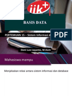 Pertemuan 15-Sistem Informasi Dan Basis Data