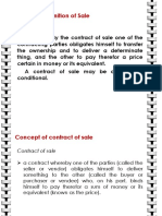 Concept and Essentials of Contract of Sale