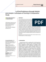 Assessment of Oral Proficiency Through Holistic