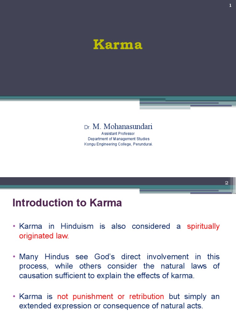 Karma and Law of Karma | PDF | Karma | Indian Philosophy