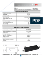 Electrical Specifications: Cavity Coupler Model: HAT0727N300L-05-SW