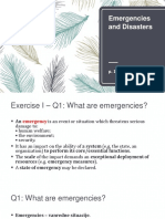 01 Emergencies and Disasters - Part 1 - Answer Key