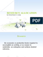 Resource Allocation: By: Kemuel Bryan G. Luciaja