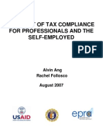 The Cost of Tax Compliance For Professionals and The Self-Employed