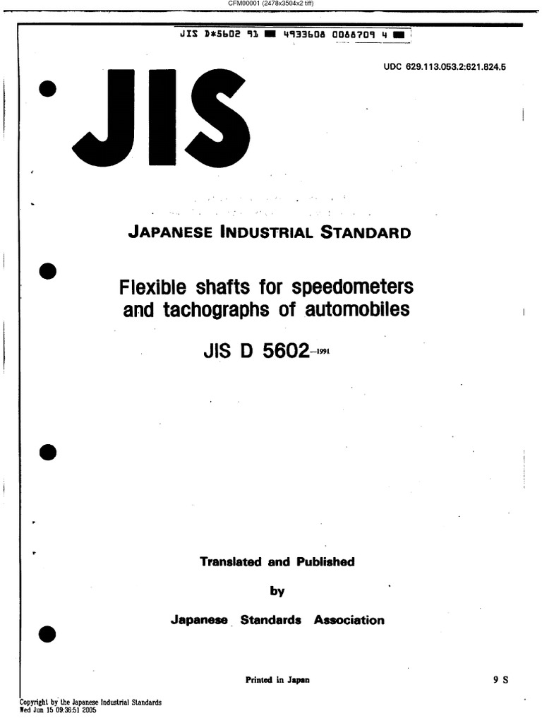 Jis D5602 | PDF