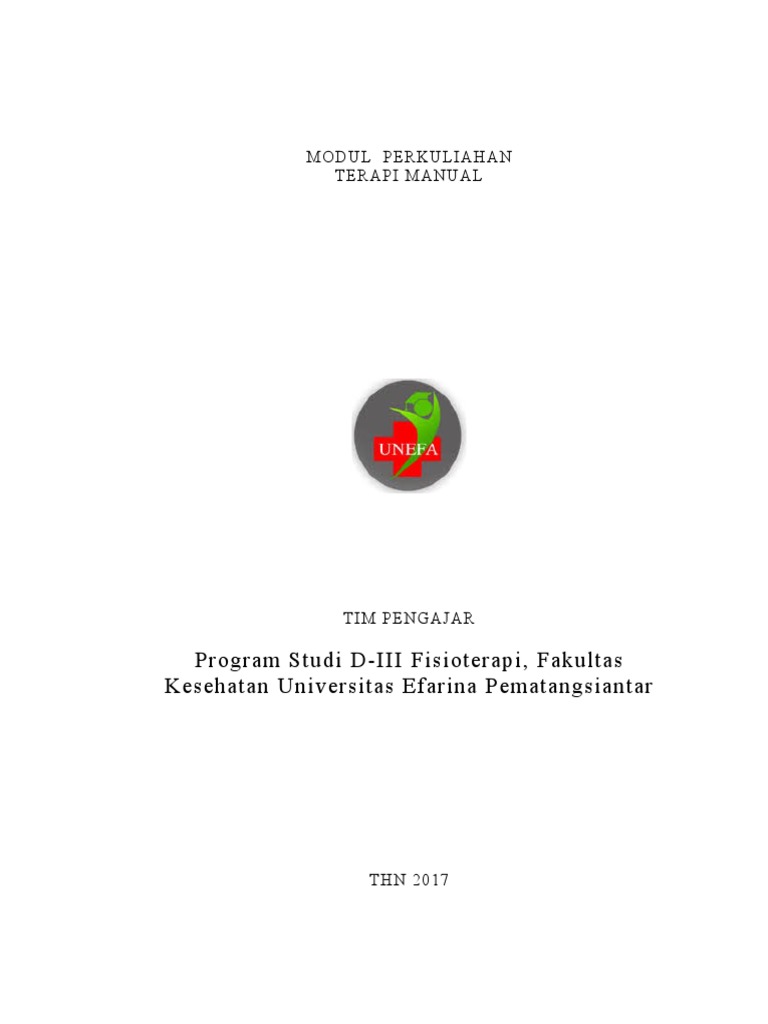 Modul Terapi Manual Fisioterapi D-III | PDF | Pengembangan Diri ...