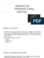 Examples of Inappropraite Email Writing