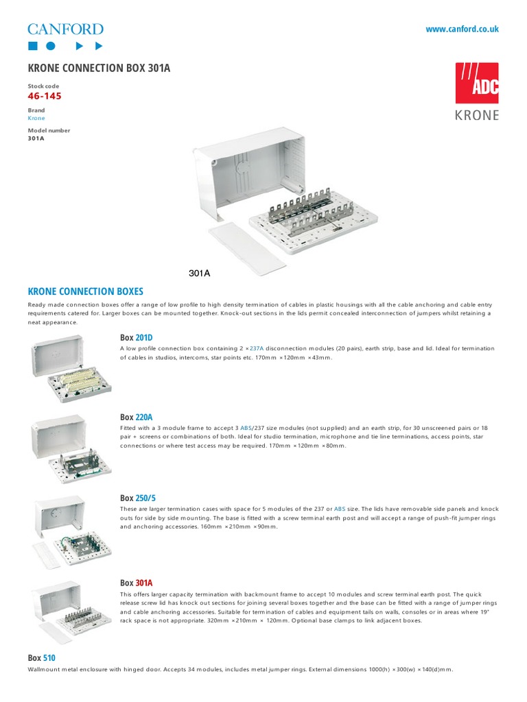 Krone Connection Box Overview | PDF | Manufactured Goods | Equipment