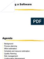 Plan Software Project Agenda Including Estimation, Scheduling