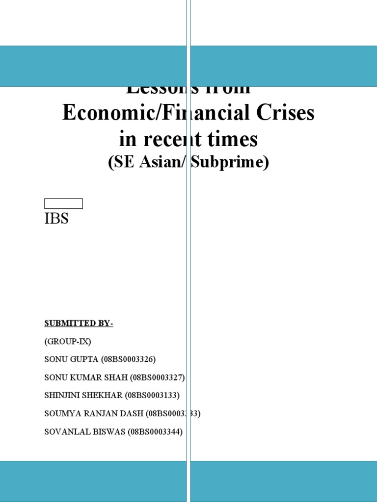 Lessons from Economic Crises Analysis | PDF | Exchange Rate | 1997 ...
