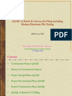 QA/QC of Bored Piling and Cast-in-situ Piling