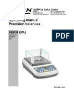 Operating Manual Precision Balances: Kern Ewj