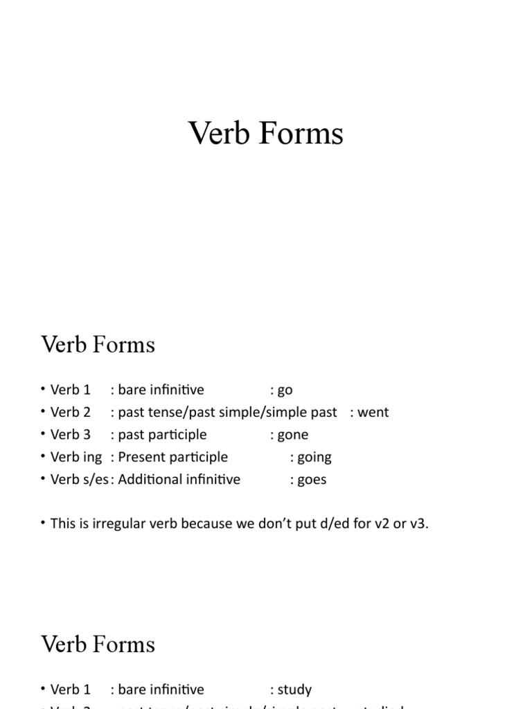 Verb Forms | PDF