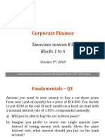 Corporate Finance - Exercises Session 1