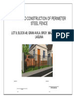 Proposed Construction of Perimeter Steel Fence: Lot 9, Block 48, Gran Avila, Brgy. Majada, Calamba, Laguna